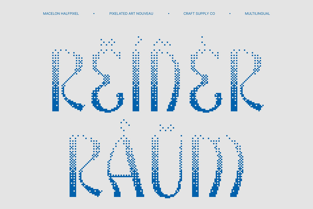 Macelon Halfpixel, a Sans Serif Font by Craft Supply Co. (Photo 7 of 8)