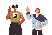 People look up, point with finger, a Person Illustration by Good Studio (Thumbnail 3 of 5)