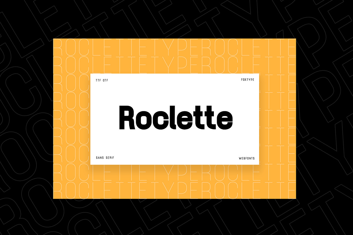 Roclette Display Typeface, a Sans Serif Font by Foxtype (Photo 5 of 10)
