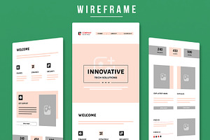 Modern Wireframe Email Newsletter