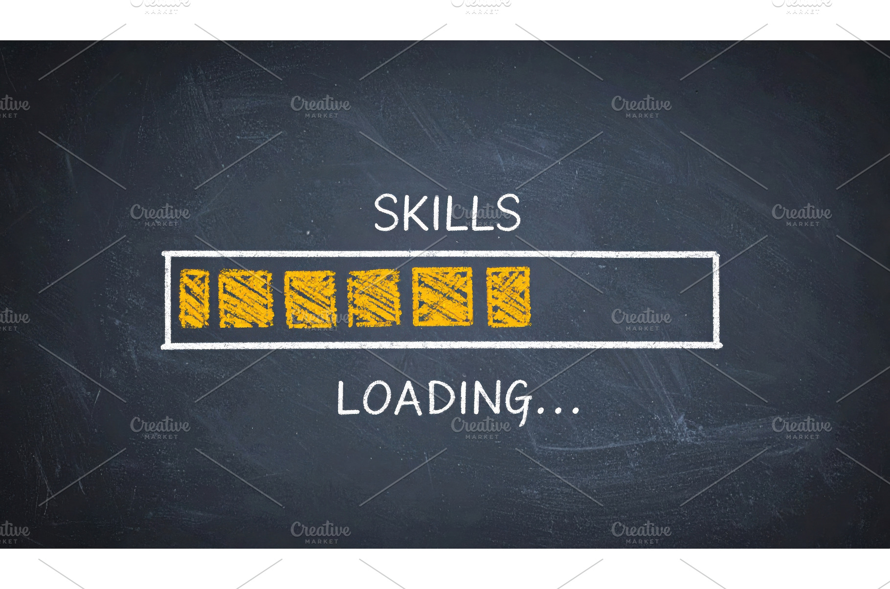 Skill loading progress bar drawn in, a School & Education Photo by Igor Tichonow