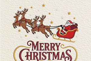 Merry Christmas Santa Reindeer PNG, an Object Illustration by DreamCafeArt