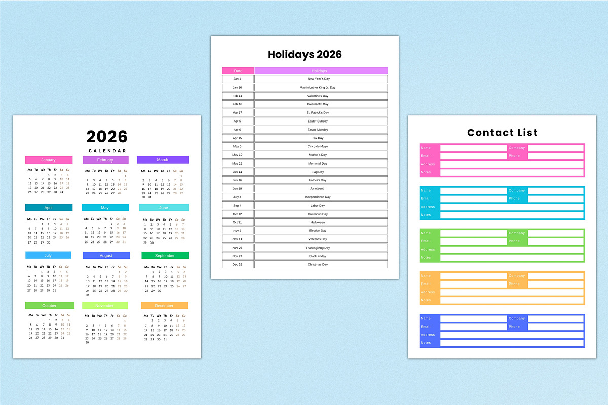 2026 Weekly Planner For Canva KDP, a Stationery Template by Shumaya (Photo 3 of 4)