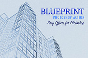 Blueprint Effect Photoshop Action, an Action Add-On by M. by mprintly (Thumbnail 1 of 6)