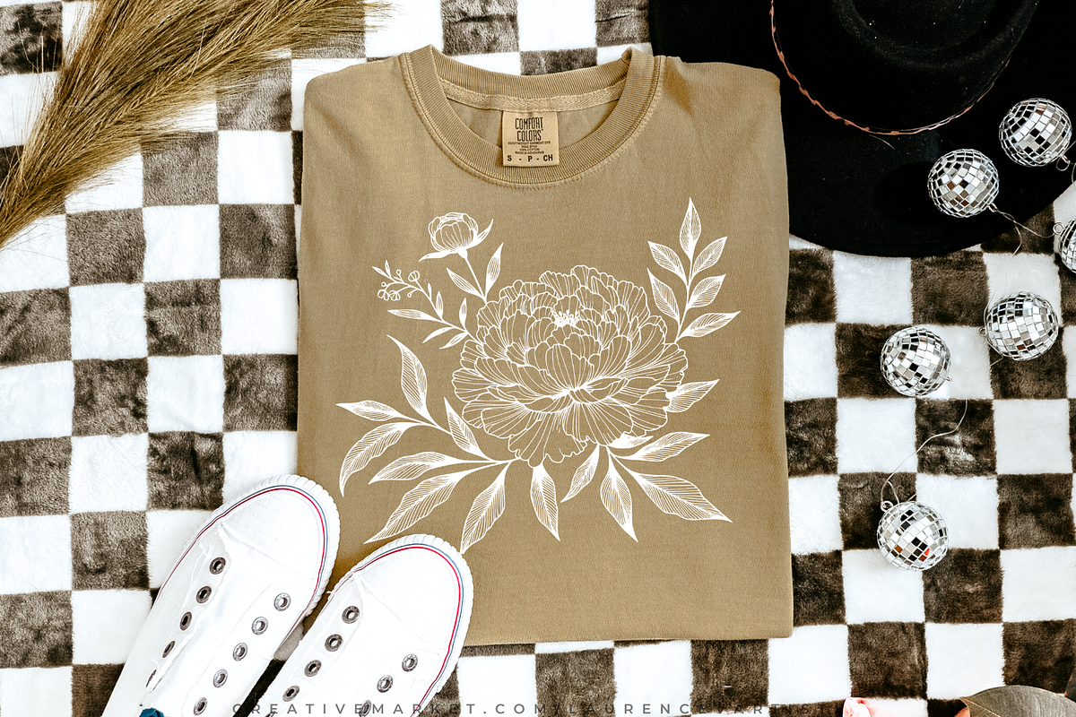 100 Peony Png Svg Procreate Brushes, a Brush Add-On by LaurenceVArtiste (Photo 9 of 9)