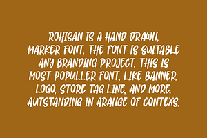 Rohisan - Hand Drawn & Marker Font