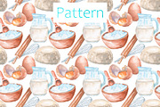 Watercolor kitchen set for baking, a Food Illustration by Olha's watercolor (Thumbnail 7 of 7)