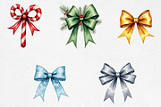 Watercolor Christmas Bow Clipart, an Illustration by CrexoraLab (Thumbnail 3 of 5)