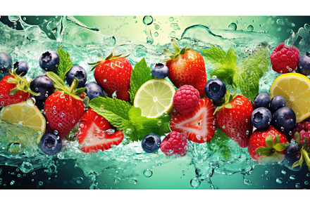 fruit mint mojito drink fruity ai, a Food & Drink Photo by pikepicture