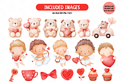 Cute Love Whimsy Valentines Clipart, an Illustration by TatiMockup (Thumbnail 3 of 6)