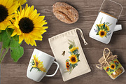 Sunflowers Watercolor Set, a Food Illustration by BarvArt (Thumbnail 10 of 15)