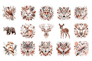 Winter Christmas Animals Birds Leave, an Illustration by CreationArt (Thumbnail 3 of 5)