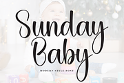 Sunday Baby | Script Font, a Handwritten Font by Scratchones (Thumbnail 1 of 8)