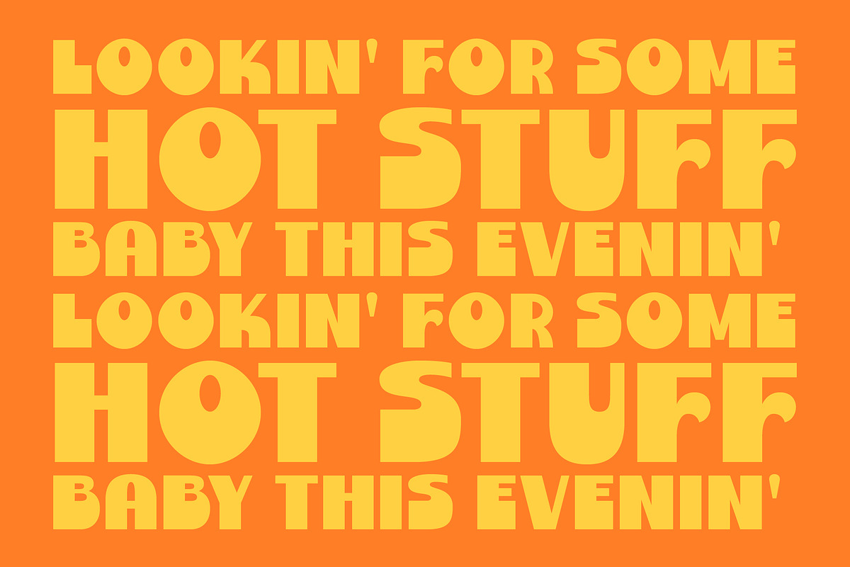 Beefy - A Funky 70s Font, a Sans Serif Font by The Type Fella (Photo 6 of 6)