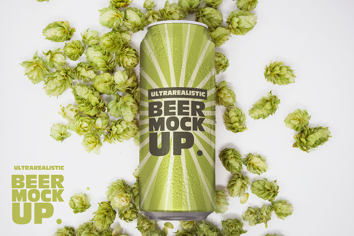 16oz Beer Can Mockup, a Packaging Mockup by SmartDesigns (Photo 1 of 4)