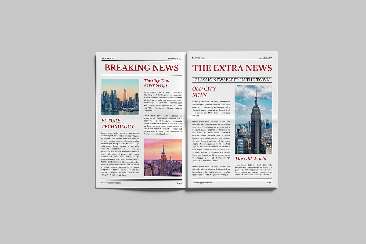Newspaper Mockup, a Flyer Template by graphictime (Photo 7 of 12)