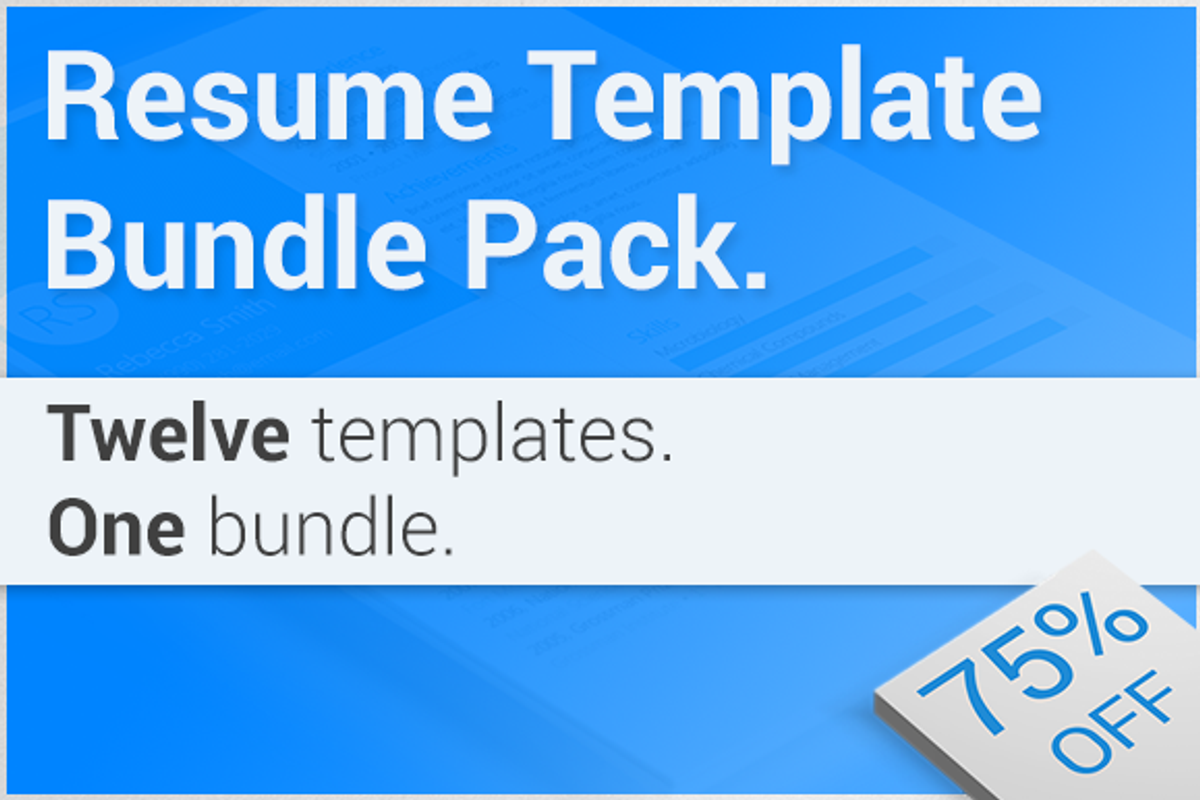 Resume Bundle 12 Pack, a Resume Template by 12 Resumes  (Photo 1 of 2)