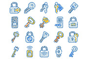 Key and lock doodle concept icon set, an Object Graphic by pikepicture (Thumbnail 2 of 3)