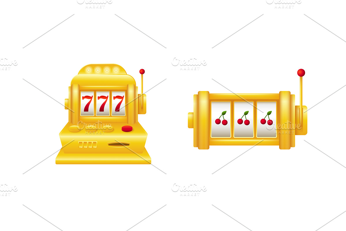 Golden slot machines with jackpot, a Finance Illustration by skripnikbb