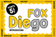 Fox Diego 5 Fonts Style