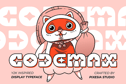 Codemax - Y2K Display Font, a Symbol Font by Pixesia Studio