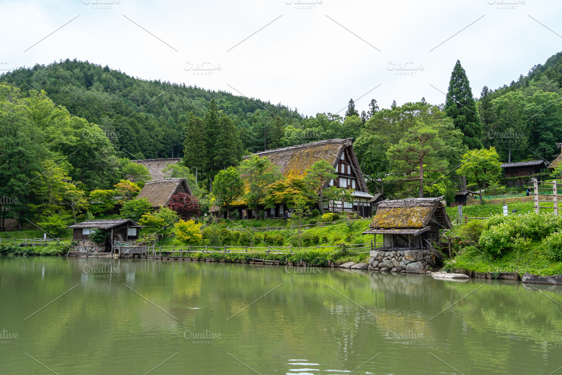 Traditional houses of Hida Folk Village in Takayama, Japan, a Nature Photo by GoodGoods