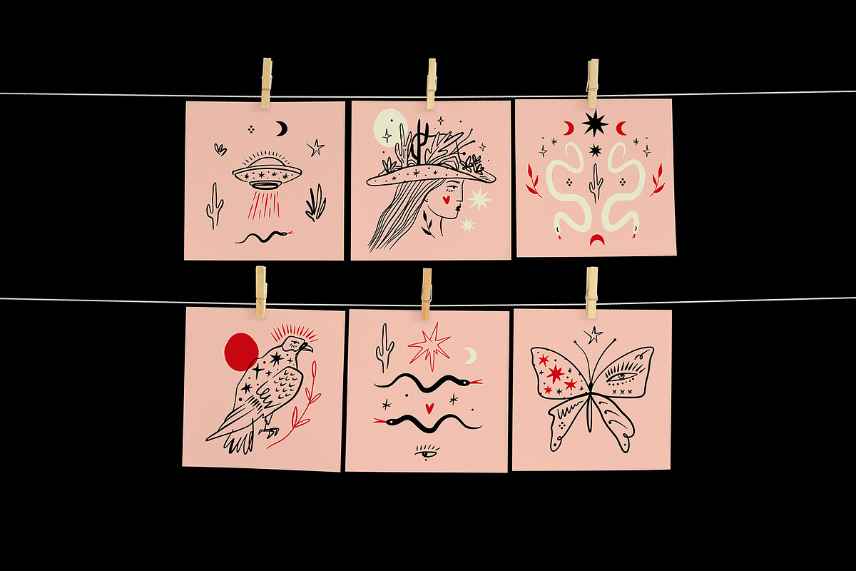 Space Cowgirl Bundle, an Animal Illustration by Annie Konst (Photo 6 of 14)