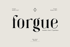 Forgue Modern Serif Typeface