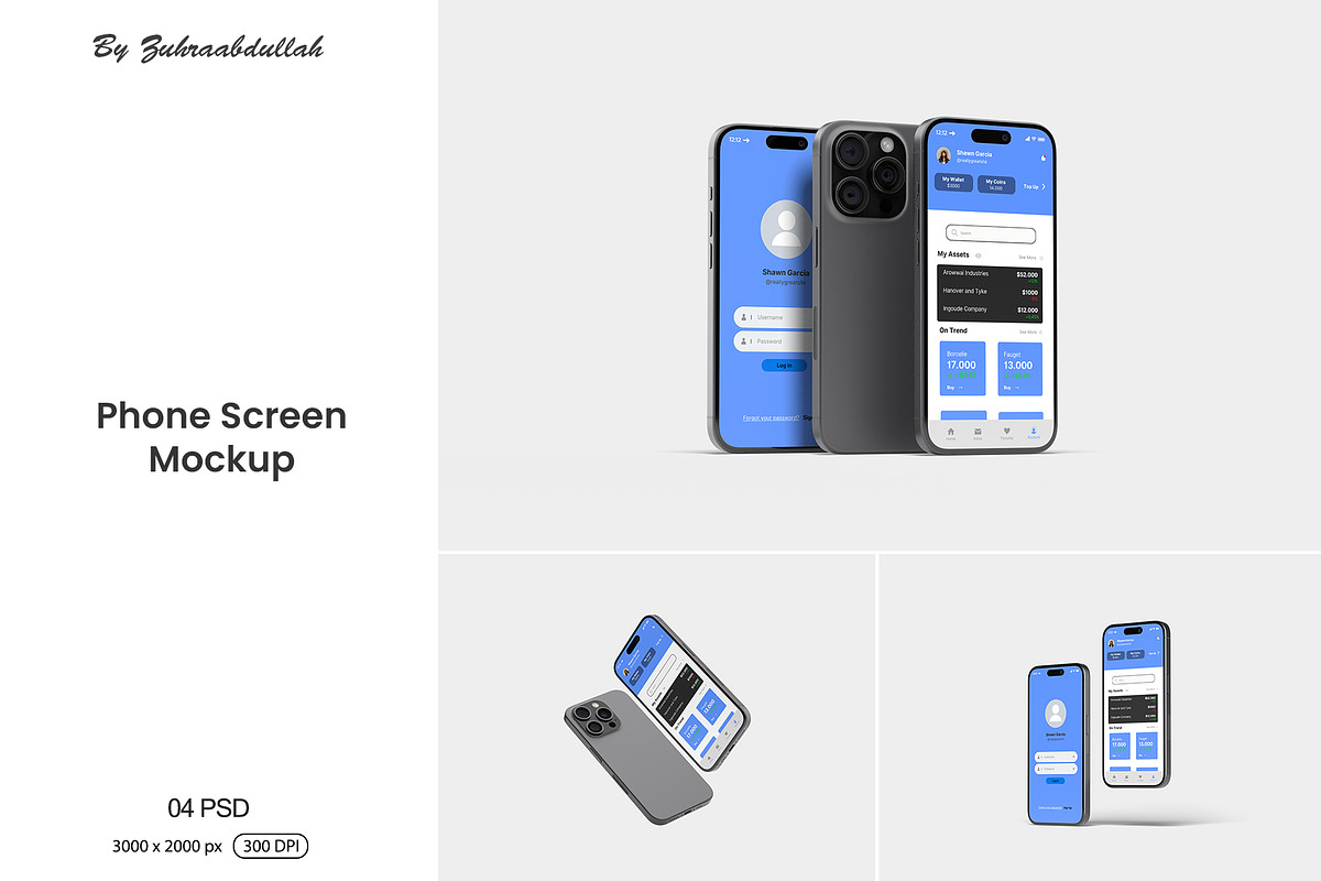Phone Screen Mockup, an iPhone Mockup by zuhraabdullah (Photo 1 of 5)