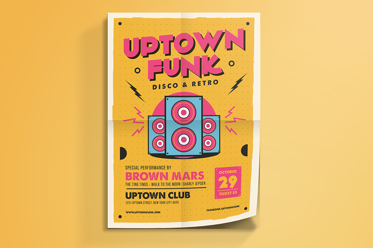 Uptown funk music party, a Flyer Template by Guuver (Photo 1 of 2)