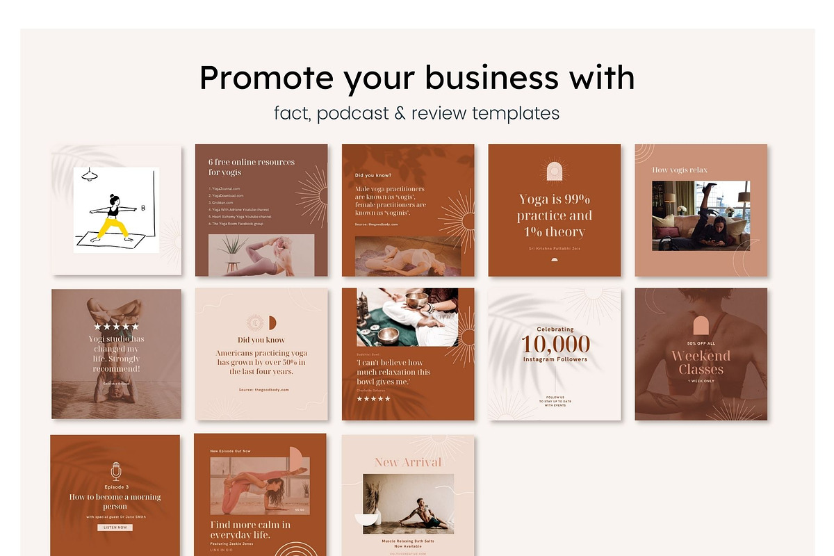 Yoga Instagram Feed Templates, a Social Media Template by Cultive Creative (Photo 11 of 13)