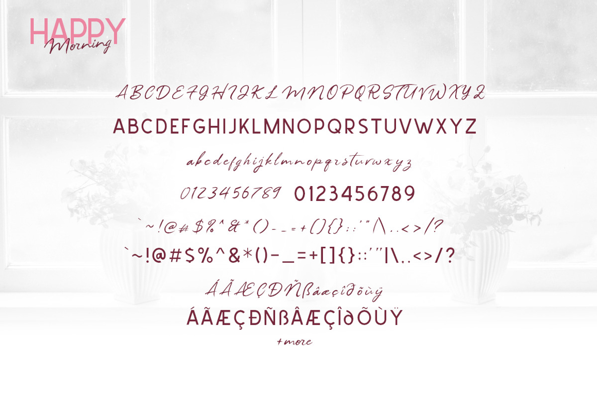 Happy Morning Font Duo preview 6