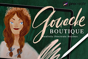 Gouache Procreate Brushes for iPad, a Brush Add-On by Shelly Laslo Illustration (Thumbnail 1 of 5)