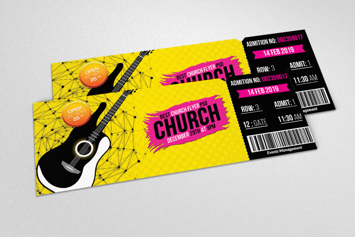 Church Fundraising Concert Templates, an Invitation Template by Psd Templates (Photo 2 of 3)