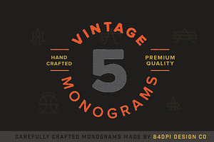 5 Vintage Monograms Samples