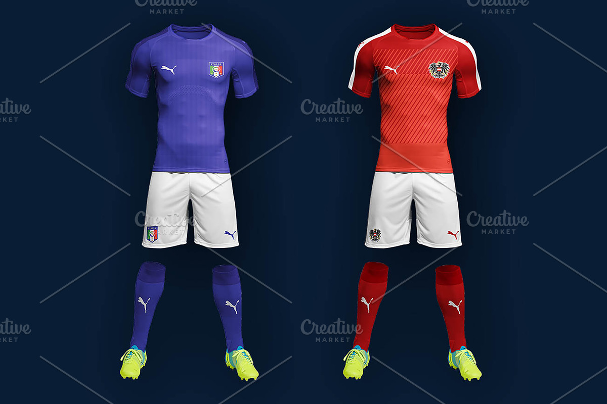 Complete Soccer Kit Mockup, an Advertising Mockup by mwsart (Photo 6 of 6)