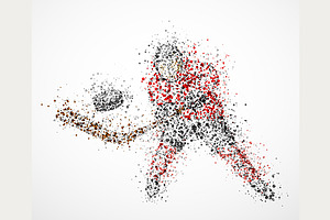 Abstract Hockey Player, an Illustration by Elymas