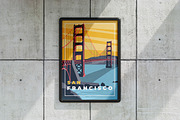Retro Travel Poster Set, a Wallpaper Graphic by Creative Graphics (Thumbnail 3 of 3)