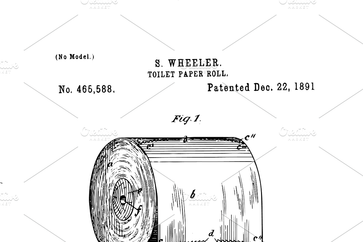 Toilet paper roll patent, an Illustration by Nordic Designs (Photo 3 of 3)