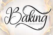 Baking | Script Font, a Handwritten Font by Scratchones (Thumbnail 1 of 9)