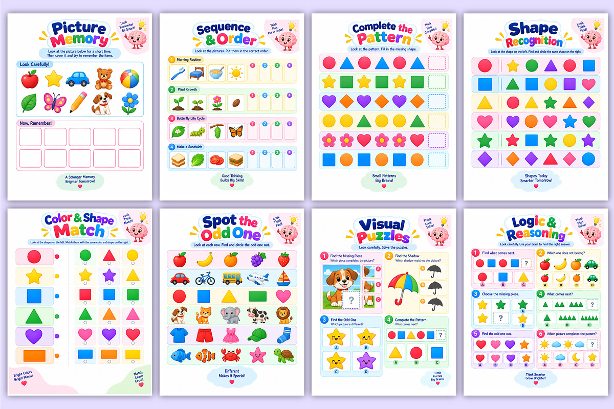 Children’s Brain Training Book | Kdp, a Stationery Template by Mustafiz (Photo 3 of 4)
