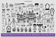 Halloween Line Art Graphics Set, a Pattern Graphic by Drafts n Doodles (Thumbnail 3 of 12)