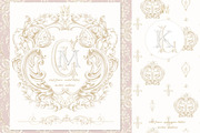 Regency wedding monogram crest, a Decorative Illustration by WonderWonder (Thumbnail 1 of 9)