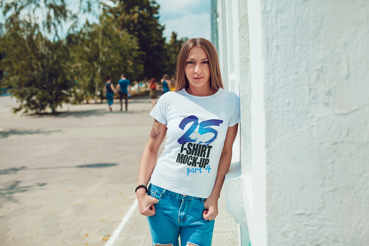 25 T-Shirts Mock-Up (Part 4), a Shirt Mockup by Freeman Studio (Photo 25 of 32)