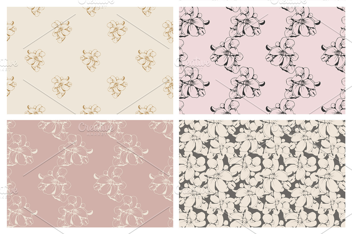 Floral Seamless Pattern for Textile, a Pattern Graphic by Plaid4You (Photo 2 of 11)