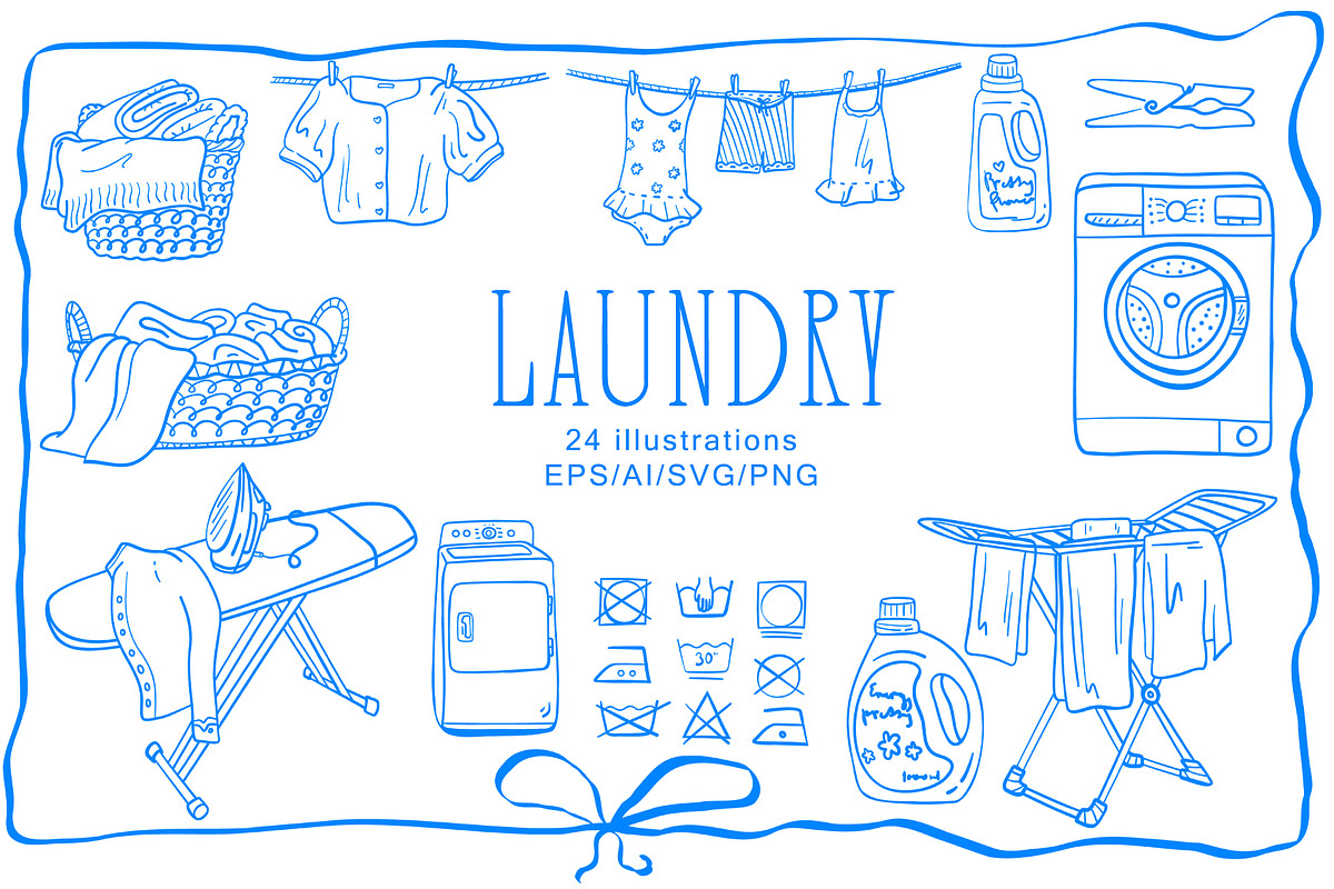 Laundry Lineart, a Work Illustration by Carpet Tapete Pretzel (Photo 1 of 4)