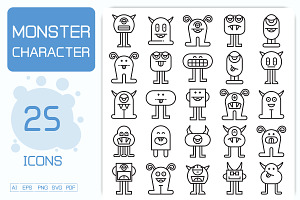 Cute Monster Character Icons