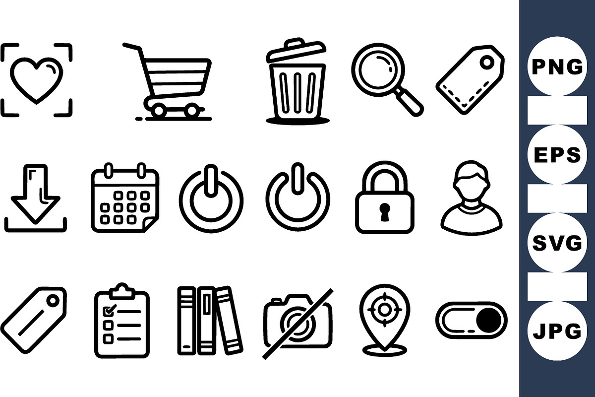 Minimal Line Icon Set, an Illustration by designvectx (Photo 1 of 3)