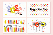 New Year 2022 cards with balloons, a Background Graphic by elena_andreeva (Thumbnail 2 of 4)
