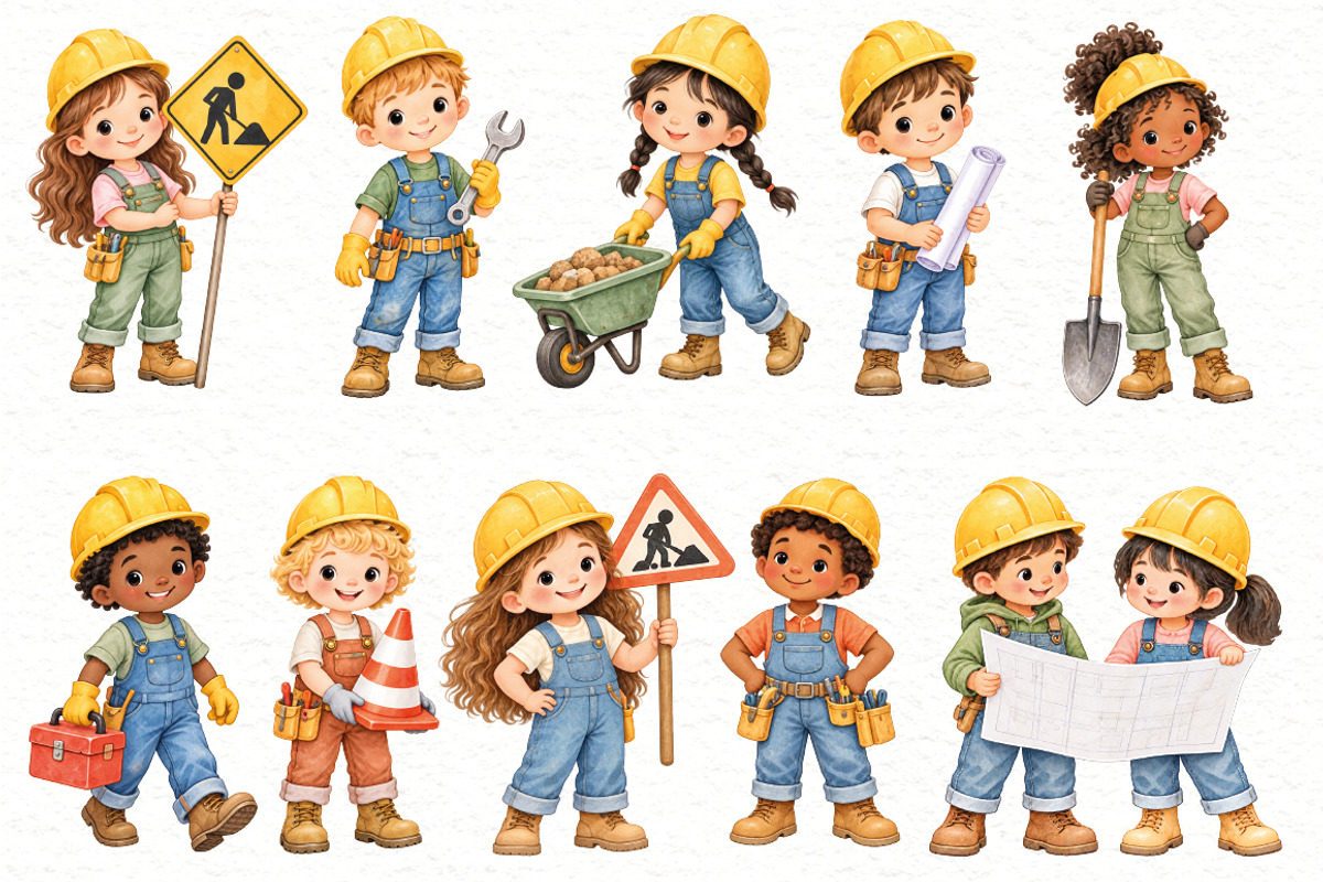 Construction Vehicles Clipart, a Transportation Illustration by Villa 11 Estudio (Photo 2 of 9)